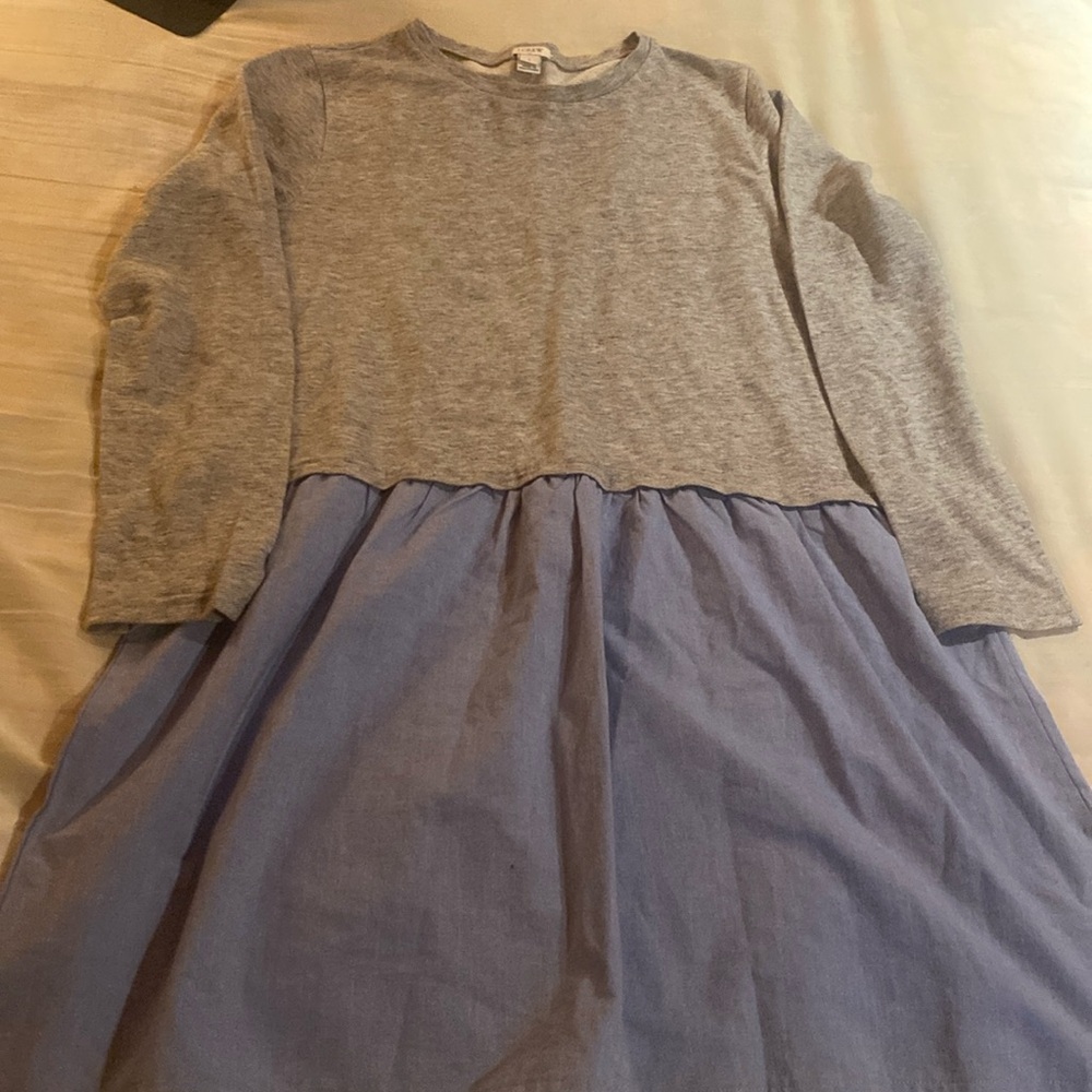 J. crew chambray mixed-media dress - size L